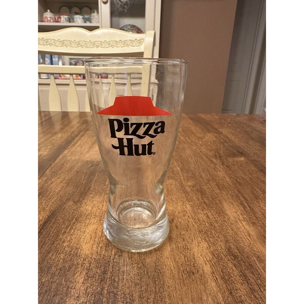 Vintage Pizza Hut Red Roof Pilsner 8oz Drinking Glass Restaurant Advertising